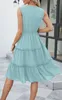 ASKSA Damen Sommerkleid Spitze V-Ausschnitt Ärmellos Produktbild-Vorschau 5