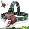 Lampe frontale LED dinosaure pour enfants - rechargeable Voir les images du produit 1