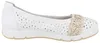 RIEKER Damen Ballerina weiss beige Kunstleder - Größe: 39 Produktbild-Vorschau 5