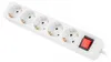 Lanberg Steckdosenleiste 5x Schuko mit Schalter, 3m weiß Náhled obrázku produktu 2
