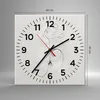Wanduhr - Quadrat - Glasuhr - Frau eins Linie - 40x40cm - Produktbild-Vorschau 3