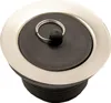 A close-up studio shot of a sink drain with a stopper. Produktbild-Vorschau