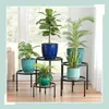 Support à fleurs Relaxdays, lot de 5 pièces, rond, robuste, Voir les images du produit 3