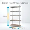 IvoQ Regál – 180 x 90 x 40 cm – 5 nastaviteľných políc – Náhľad obrázku produktu 4