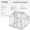 Serre en aluminium, résistant aux UV, 185x250x195cm - blanc Voir les images du produit 6