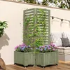 Merax Pflanzkübel mit Spalier und Rollen, Blumenkasten aus Produktbild-Vorschau 3
