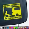 PantherPixel Rollstuhl Aufkleber Behindert 3m Rampe Produktbild-Vorschau 1