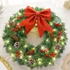 40 cm Weihnachtskranz mit Lichtern, vorbeleuchtete Produktbild-Vorschau 3