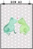 Mr. & Mrs. Panda Bild Frosch Liebe DIN A0 - Grau Pastell - Produktbild-Vorschau 1