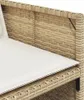 vidaXL 15-tlg. Garten-Essgruppe mit Kissen Beige Poly Produktbild-Vorschau 8
