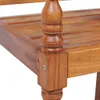 Close-up of the corner of a wooden bench or chair, showing the joinery and decorative turned wood. Náhled obrázku produktu