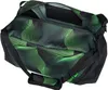An open duffel bag with a green geometric pattern on a white background. Voir les images du produit