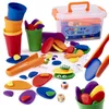 Cailloux créatifs, puzzle montessori coloré Voir les images du produit 1