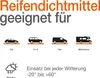 Marketing image showing different vehicle types and weather conditions for which the tire sealant is suitable. Produktbild-Vorschau