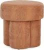 Pouf Glenda 42 x 43 x 42 cm Sperrholz Polyester Orange Produktbild-Vorschau 1