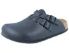 A single black Birkenstock sandal is shown against a white background. Produktbild-Vorschau