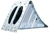 A metal wheel chock is shown against a white background. Voir les images du produit