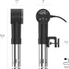 Two views of a sous vide immersion circulator, with dimensions indicated. Náhľad obrázku produktu