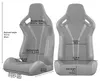 AIORBER Universal Rennsitze 2er Set aus PVC-Kunstleder, Produktbild-Vorschau 2