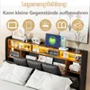 INONEFT Polsterbett 140x200cm mit LED und USB, Doppelbett, Produktbild-Vorschau 8