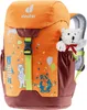 A close-up studio shot of a child's backpack with a teddy bear attached. Anteprima dell’immagine prodotto
