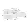 sweeek - Organisches Sofa, 3-Sitzer, Bouclette - Weiß Produktbild-Vorschau 8