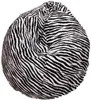 Sackpouf mit Zebra-Muster, schwarz-weiß, Maße 80 x 120 x 80 Produktbild-Vorschau 1
