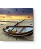 Wanduhr - Quadrat - Glasuhr - Strand Boot Ostsee Sommer - Produktbild-Vorschau 1