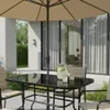Duży szklany stół ogrodowy na taras balkon 120x70 czarny Podgląd zdjęcia produktu 7
