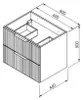 Meuble sous-lavabo TIBU, dimensions 120x50x46 cm, finition Voir les images du produit 4