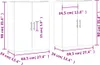 vidaXL Wandschränke 2 Stk. Betongrau 69,5x34x90 cm Produktbild-Vorschau 7