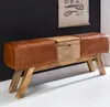 Design Turnbock Sitzbank Braun Aufbewahrungsfach 120 x 29 x Produktbild-Vorschau 6