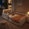 Gestoffeerd bed 90x200 cm, met LED-verlichting, met Productafbeelding-voorbeeld 1