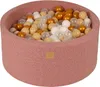 MeowBaby Boucle Rosa Bällebad rund 90x40cm, bälle: Produktbild-Vorschau 1