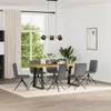 vidaXL Esszimmerstühle 6 Stk. Dunkelgrau Stoff Produktbild-Vorschau 2