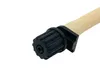 Close-up of a beige tube with a black connector and a ribbed black knob on the end. Produktbild-Vorschau