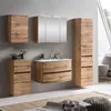 Badezimmer Einzelwaschtisch 80 cm Wotaneiche Nb. LAURIA-03  Produktbild-Vorschau 10