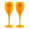 Orangene Champagnergläser 2er Set aus Acryl – Bruchsichere Produktbild-Vorschau 3