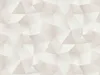 A seamless geometric pattern with a low-poly design, rendered in shades of white and light gray. Produktbild-Vorschau