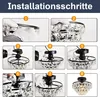 Kristall LED Deckenlampe, Gold, Ø25 cm, Modernes Wasserfall Produktbild-Vorschau 3