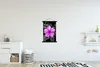 MuchoWow® Textilposter Blumen - Schwarz - Weiß - Lila 60x90 Produktbild-Vorschau 2