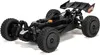 A black remote-controlled car with a spoiler is shown from a three-quarter angle on a white background. Podgląd zdjęcia produktu