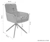 byLIVING Esszimmerstuhl 2er Set PURA / Grob-Cord off white Produktbild-Vorschau 7
