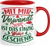 Weihnachten Tasse Geschenk Mit Mir Verwandt Zu Sein Ist Das Produktbild-Vorschau 1