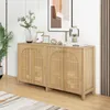 MODFU Bahut Scandinave 145×40×80 cm - 4 Portes en Bois et Voir les images du produit 3