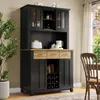 Flieks Küche Hochschrank Küchenbuffet mit LED, Produktbild-Vorschau 2