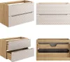 Waschtisch 120cm, Eiche mit beige, OLUO-56-BEIGE Produktbild-Vorschau 6