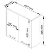 Badezimmer-Wandschrank, Hängeschrank, mit 2 Türen, 60 x 22 Produktbild-Vorschau 5