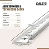 Dalsys Fliesenschiene Eckprofil 200cm x 8mm Edelstahl Produktbild-Vorschau 2