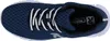 Auf dem Bild ist ein blauer Freizeitschuh zu sehen der aus der seitlichen Perspektive betrachtet wird. Der Schuh hat eine sportliche Form und ist mit verschiedenen Texturen sowie Details gestaltet. Produktbild-Vorschau